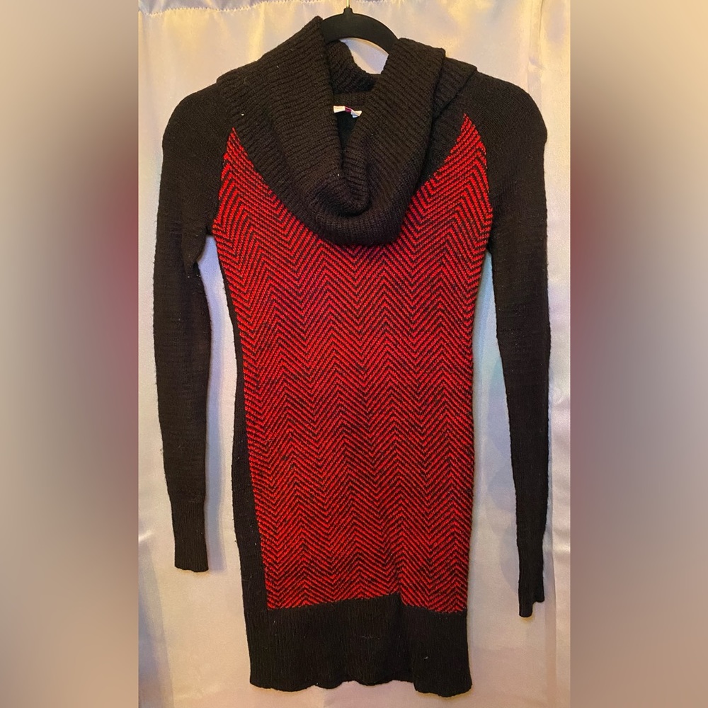 Candie’s Red and Black Sweater Dress